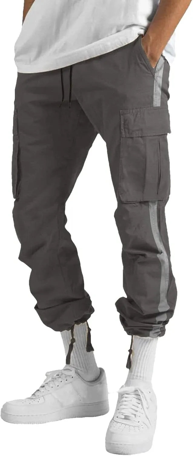 Cargo Work Pants for Men Classic Fit Lightweight Ripstop Trousers Casual Hiking Tactical Bottom Pant Multi-Pockets