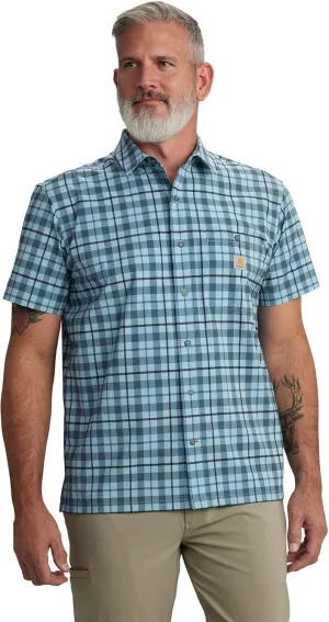 Carhartt Men's Force Sun Defender Relaxed Fit Lightweight Short-Sleeve Plaid Shirt