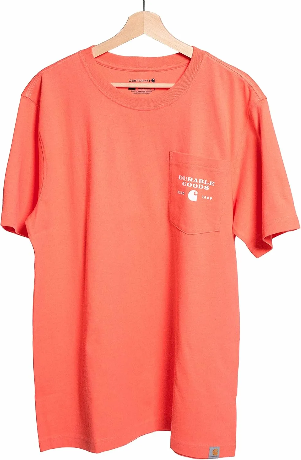 Carhartt Men's Relaxed Fit Heavyweight Short-Sleeve Pocket Logo Graphic T-Shirt