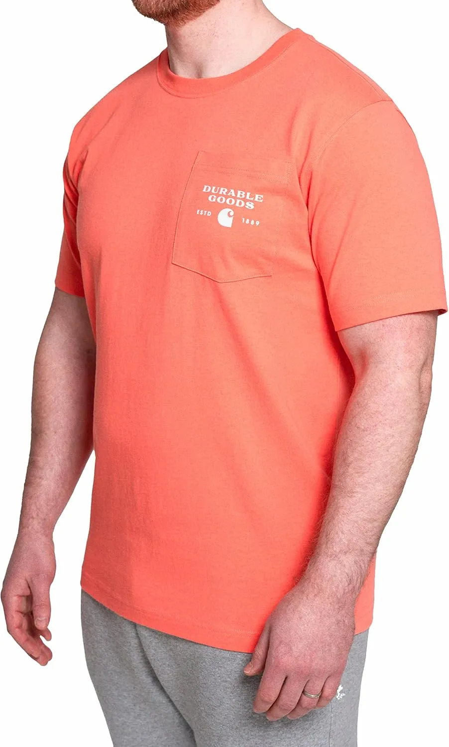 Carhartt Men's Relaxed Fit Heavyweight Short-Sleeve Pocket Logo Graphic T-Shirt