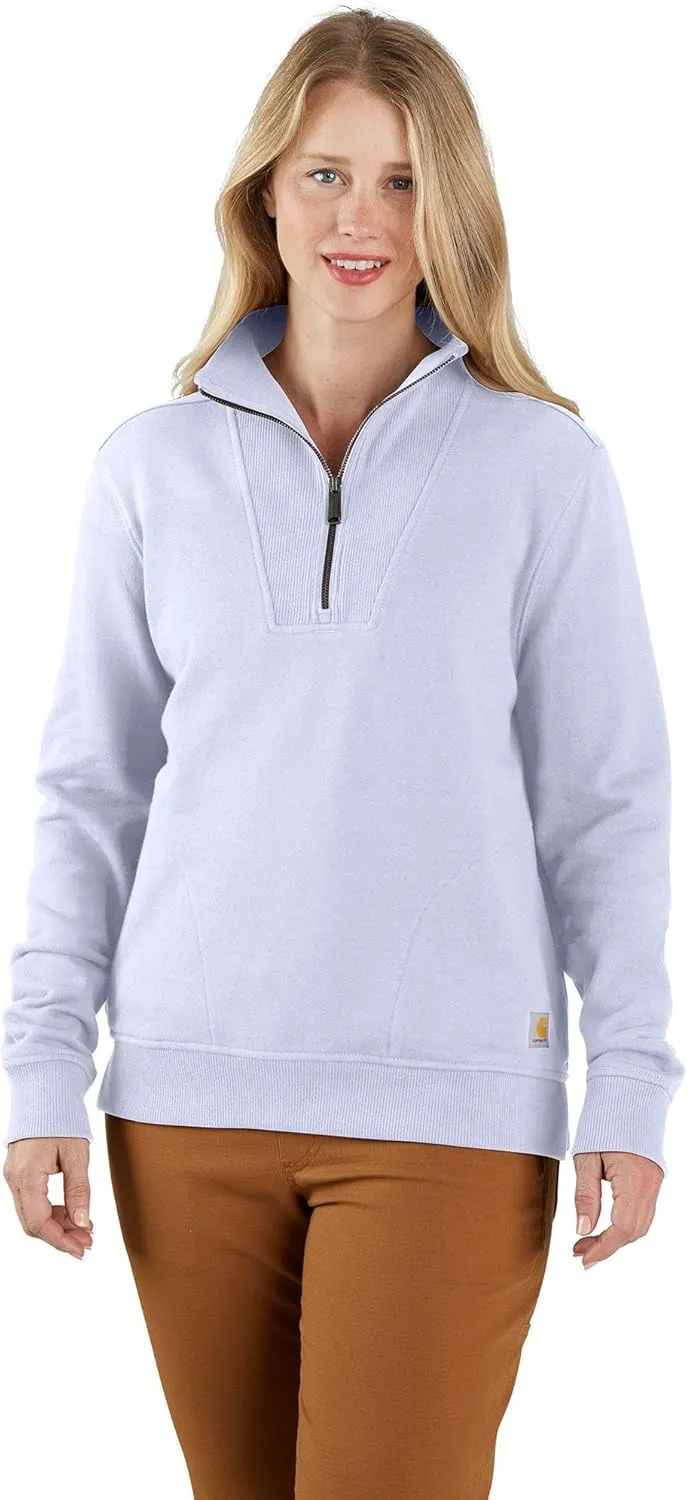 Carhartt Women's Plus Size Tencel Fiber Series Relaxed Fit 1/2 Zip Sweatshirt