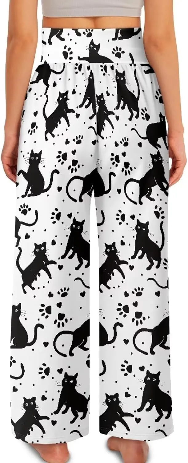 Casual Pants Women Wide Leg Dress Pants High Waisted Loose Fit Work Travel Trousers with Pockets S-3XL