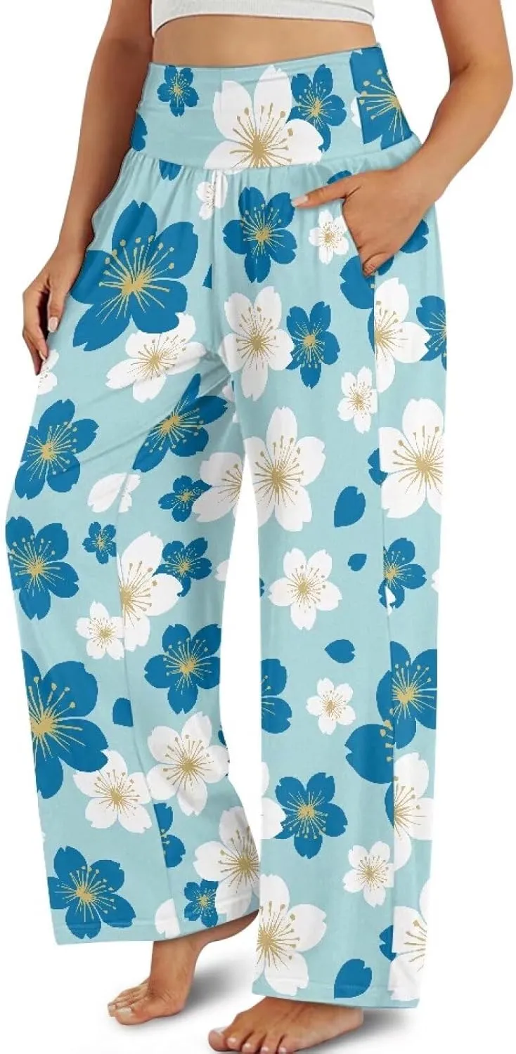 Casual Pants Women Wide Leg Dress Pants High Waisted Loose Fit Work Travel Trousers with Pockets S-3XL