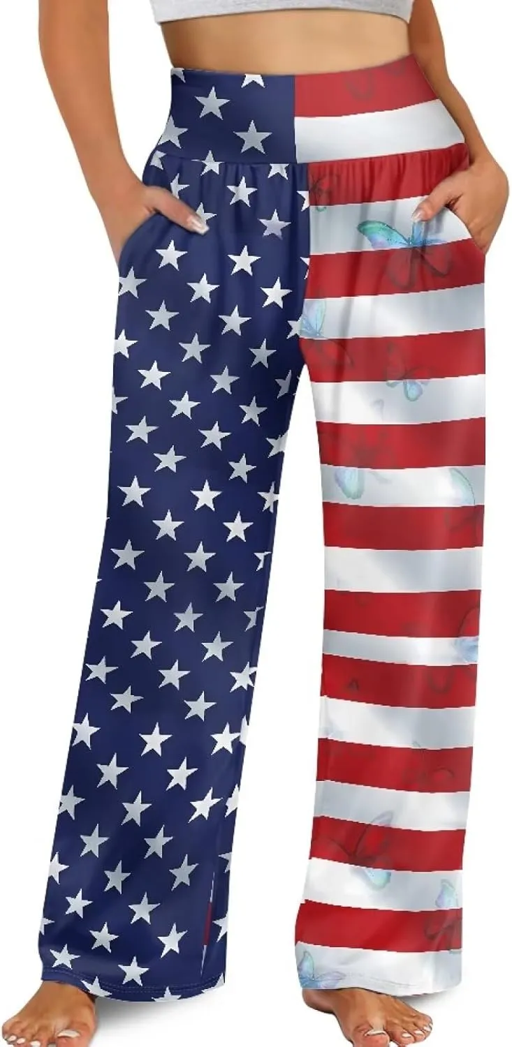 Casual Pants Women Wide Leg Dress Pants High Waisted Loose Fit Work Travel Trousers with Pockets S-3XL
