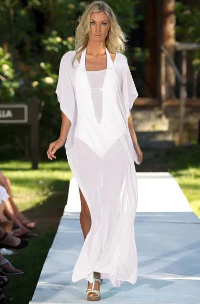 Chiffon Solid Color Long Kimono