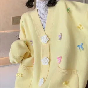 Coquette Girl Bow Cardigan
