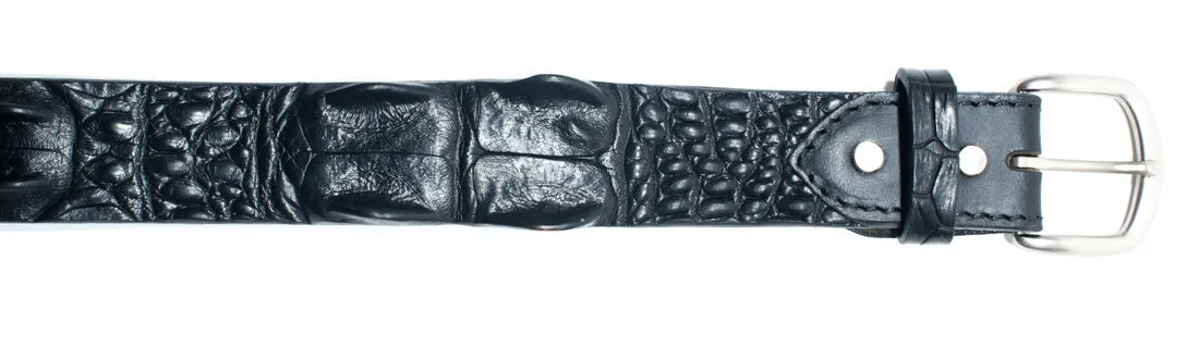 Crocodile Skin Hornback Belt