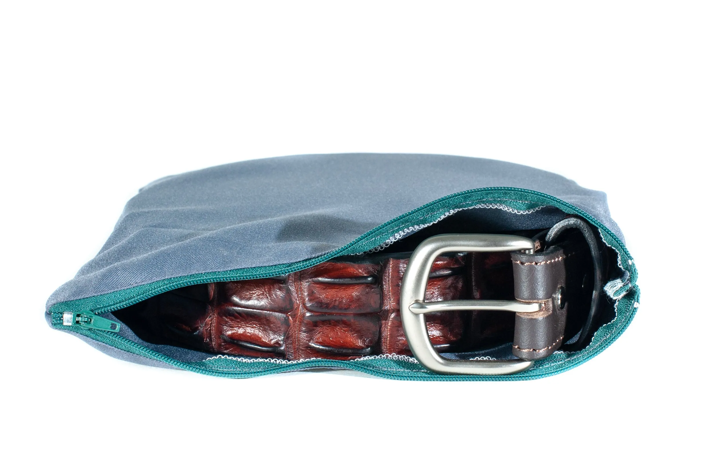 Crocodile Skin Hornback Belt