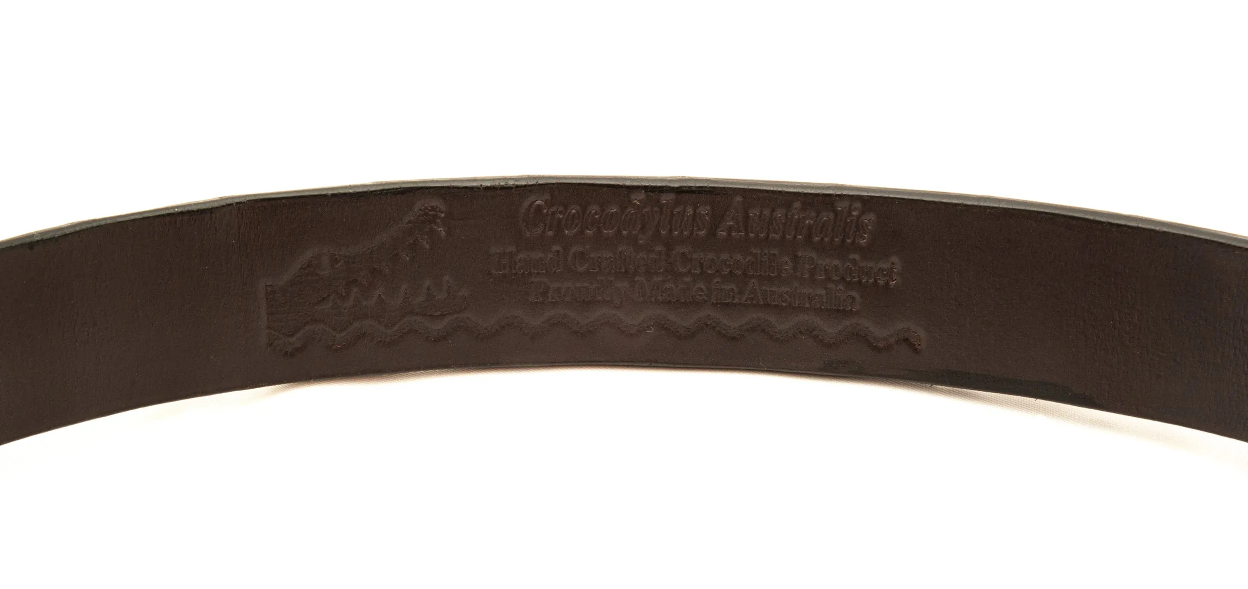Crocodile Skin Hornback Belt