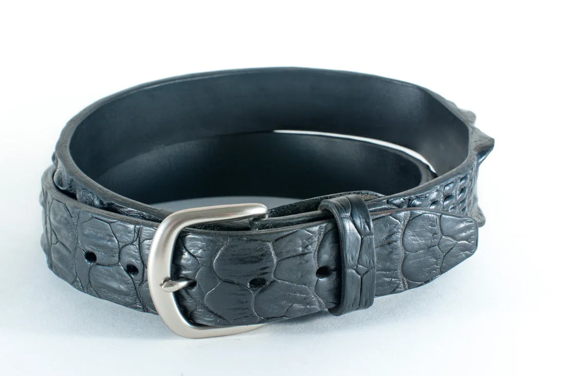 Crocodile Skin Hornback Belt