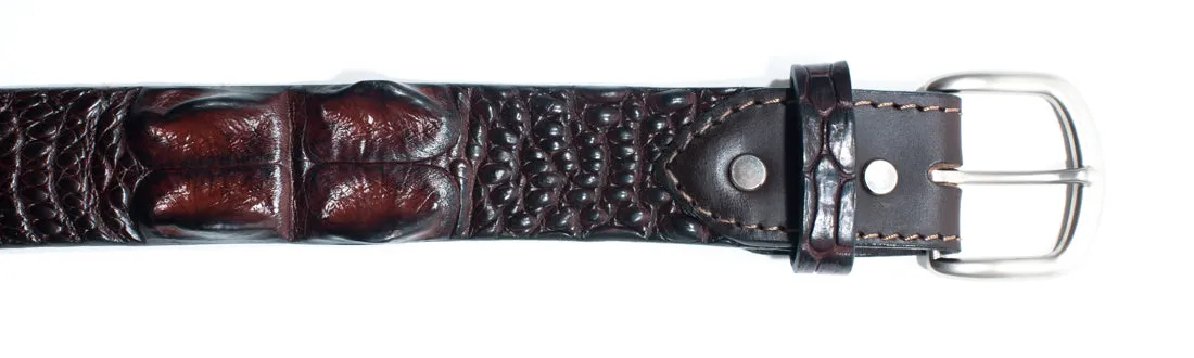Crocodile Skin Hornback Belt