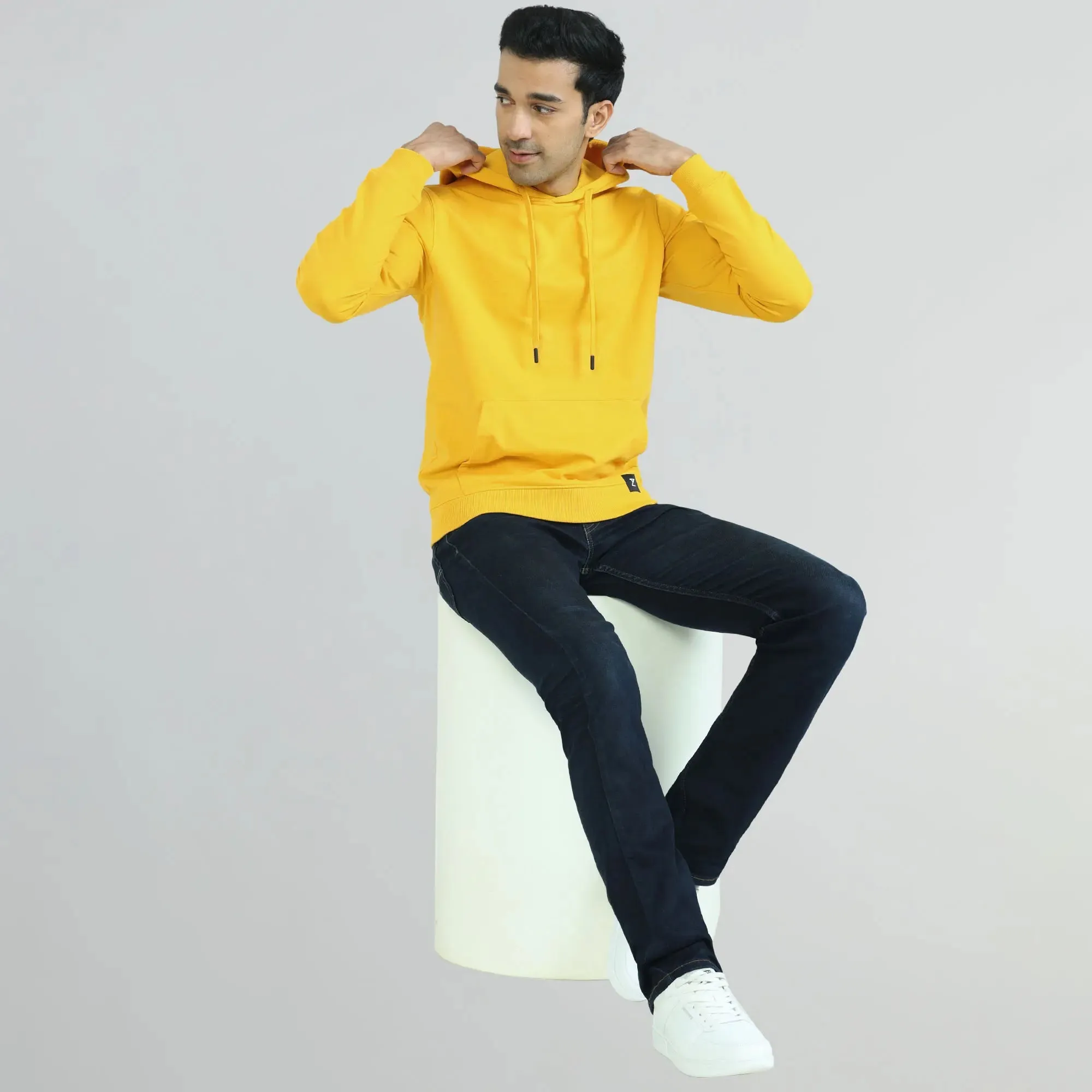 Cruze French Terry Cotton Hoodies Vivid Yellow