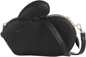 Cute Rabbit Shape Crossbody Bag for Women - Adjustable PU Leather Handbag for Travel, Shopping, and Commuting (White)