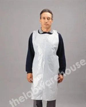 DISPOSABLE APRONS WHITE PE 1165MM LONG ON ROLL OF 200