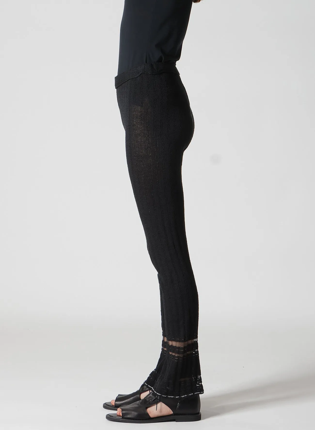 DROP NEEDLE RIB STRIPE LEGGINGS