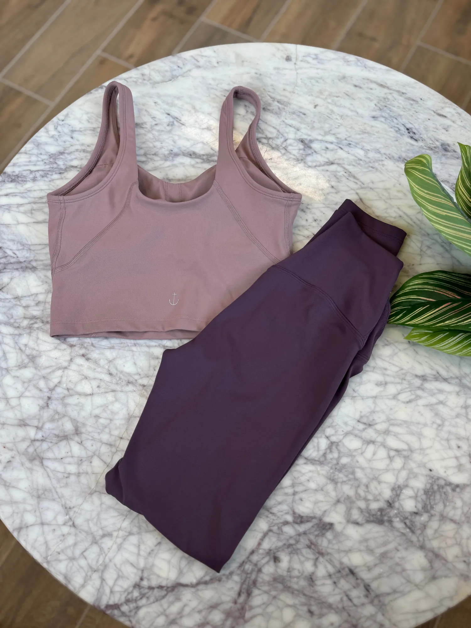 Dust Pink "Arabelle" Longline Luxe Sports Bra