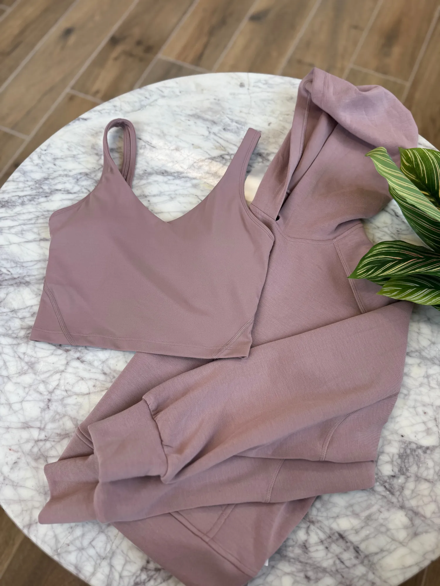 Dust Pink "Arabelle" Longline Luxe Sports Bra