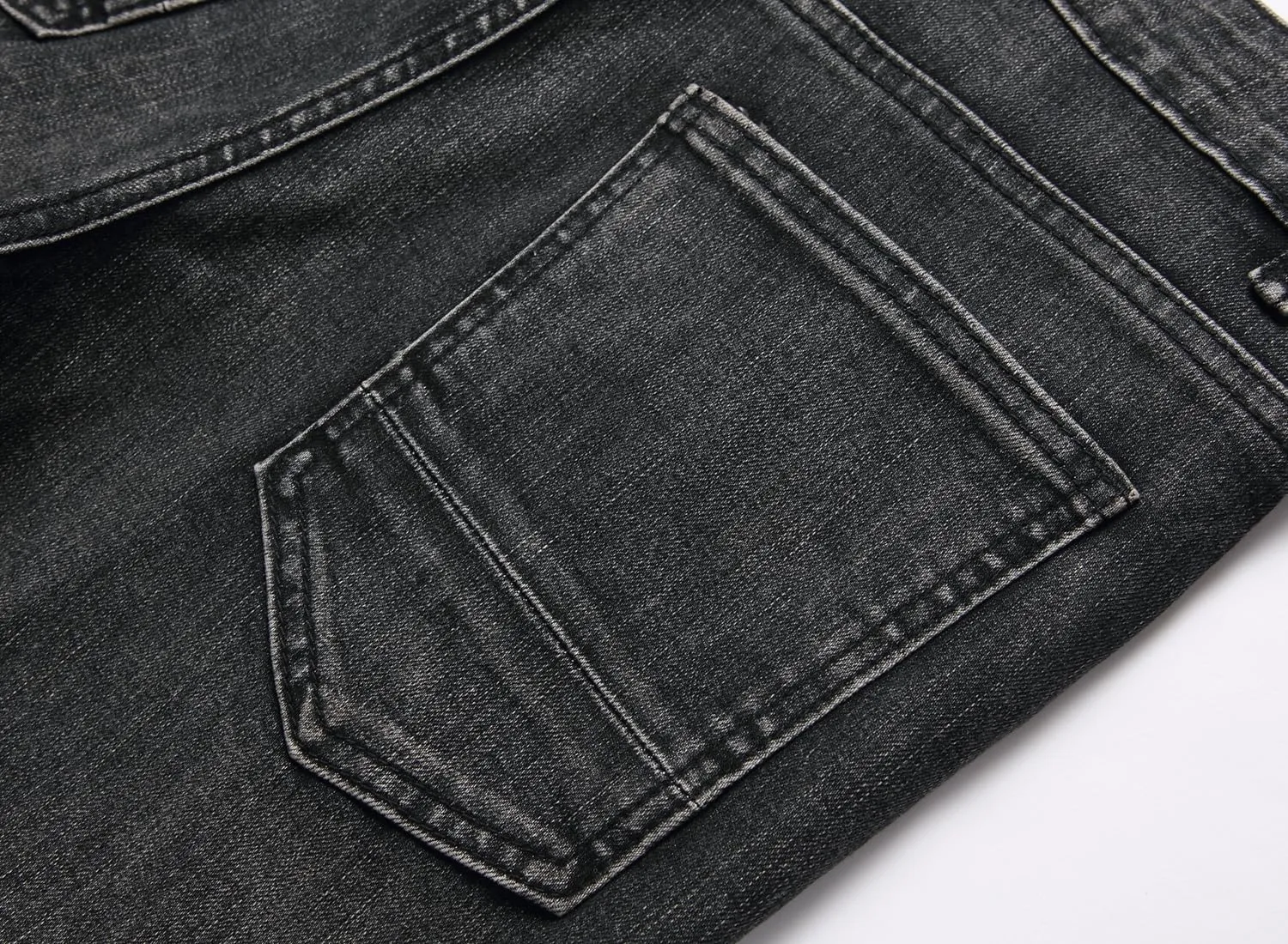 Enrica Men's Ripped Distressed Slim Fit Holes Denim Shorts