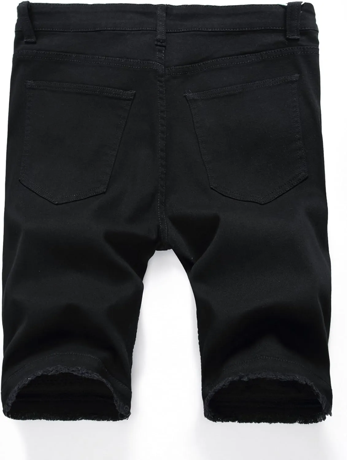 Enrica Men's Ripped Distressed Slim Fit Holes Denim Shorts