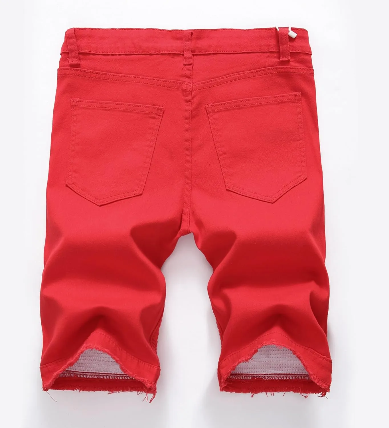 Enrica Men's Ripped Distressed Slim Fit Holes Denim Shorts