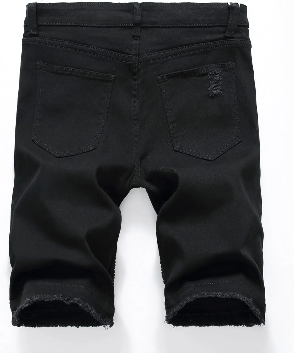 Enrica Men's Ripped Distressed Slim Fit Holes Denim Shorts