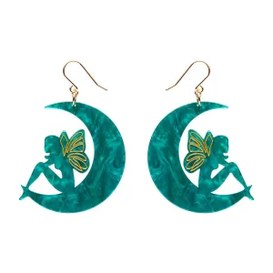 Erstwilder - Fairy Moon Drop Earrings in Mint