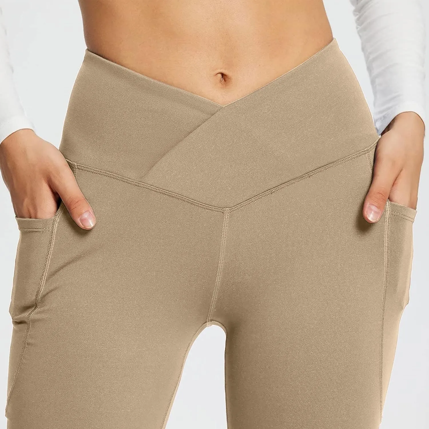 Flare Yoga Pants For Women Long Workout Legging Bell Bottom High Rise Stretch Bootcut Pull On Casual Lounge Trouser