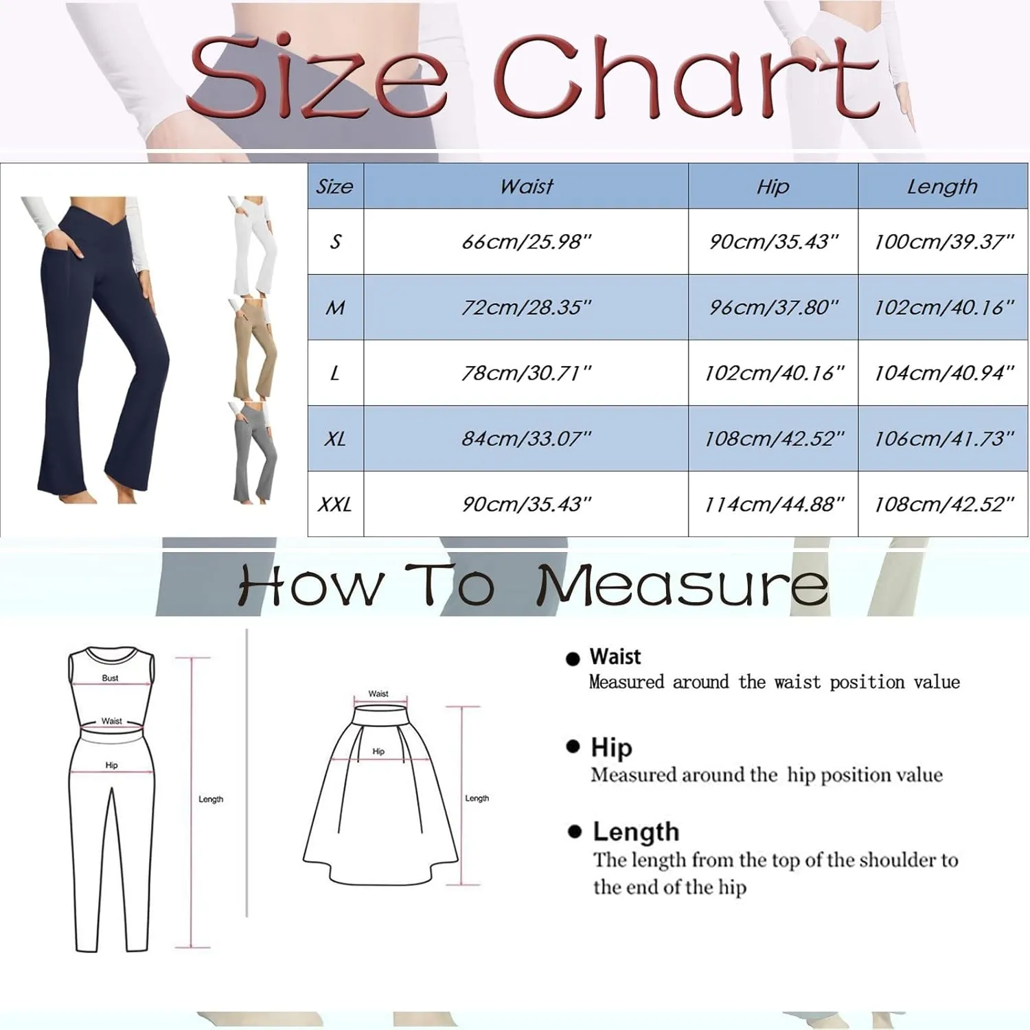 Flare Yoga Pants For Women Long Workout Legging Bell Bottom High Rise Stretch Bootcut Pull On Casual Lounge Trouser