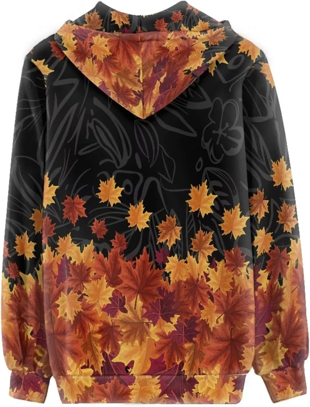 Flashideas Womens Zip Up Hoodies Long Sleeve Drawstring Oversized Casual Sweatshirts Jacket with Pocket