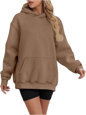 Fleece Lined Hoodie Women Winter Thermal Clothes Warm Womens Hoodies Oversized Cozy Sweatshirts Pullover with Hood