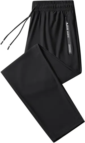 Fxbar Men's Lightweight Quick Dry Pants Elastic Waist Soft Athletic Pants for Outdoor Activities Lounge Walking