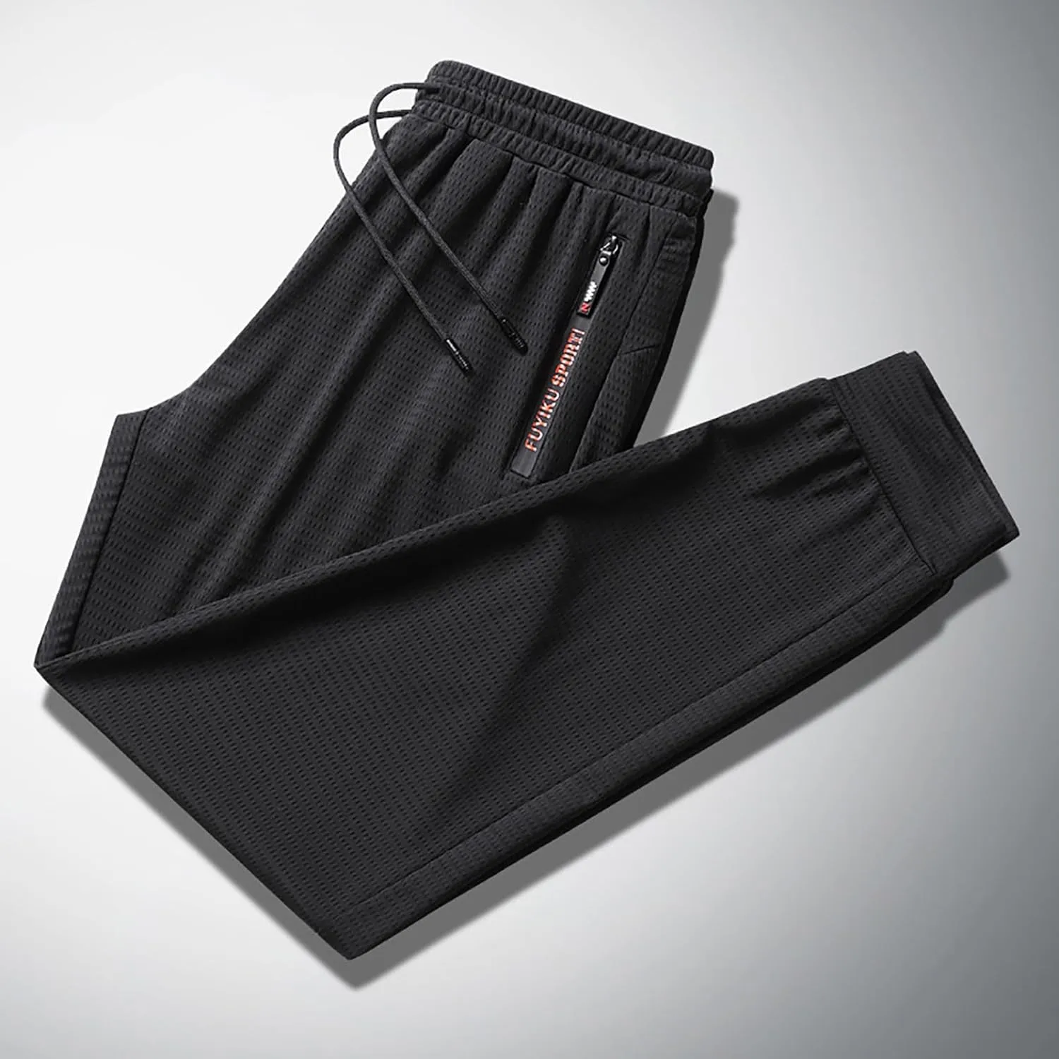 Fxbar Unisex Quick Dry Pants for Men Lightweight Stretchable Workout Pants with Zipper Pockets Perfect Hiking Yoga Daily