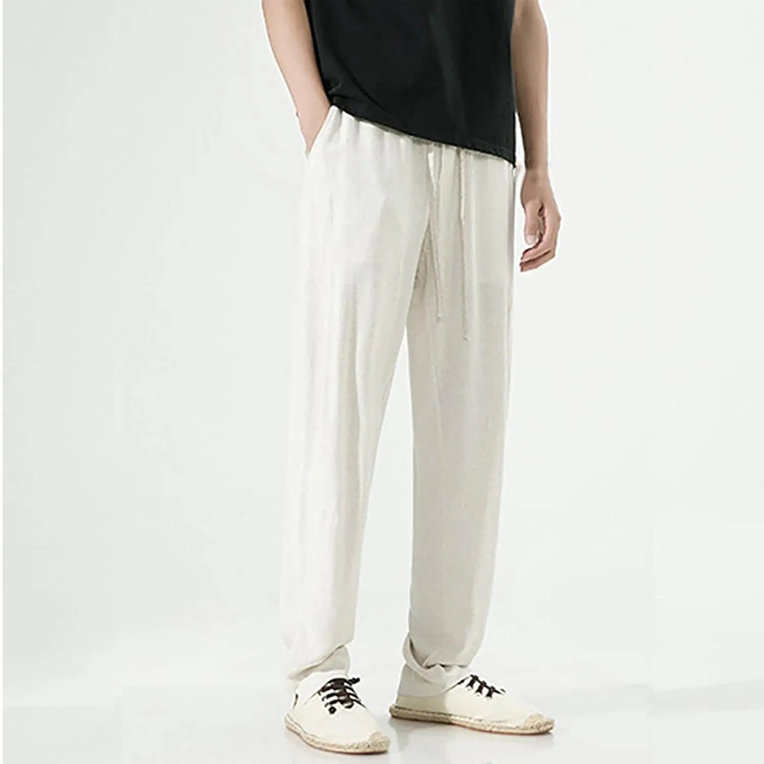 FZVYD Mens Cargo Pants Mens Joggers Cargo Pants Fashion Casual Sweatpants Work Pants Drawstring Loose Trousers with Pockets