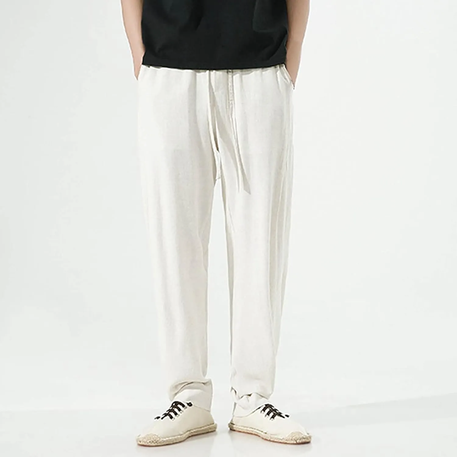 FZVYD Mens Cargo Pants Mens Joggers Cargo Pants Fashion Casual Sweatpants Work Pants Drawstring Loose Trousers with Pockets