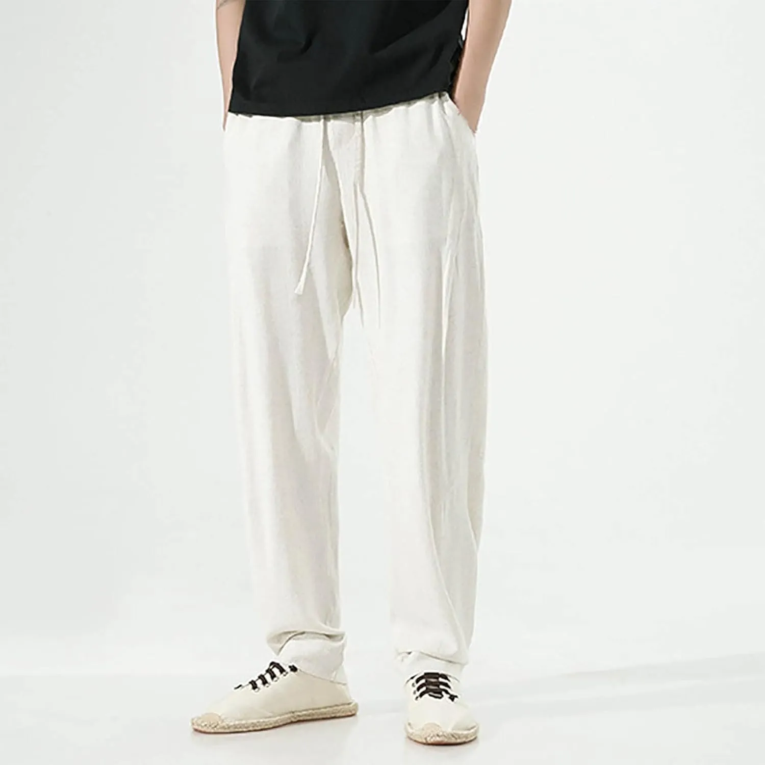 FZVYD Mens Cargo Pants Mens Joggers Cargo Pants Fashion Casual Sweatpants Work Pants Drawstring Loose Trousers with Pockets