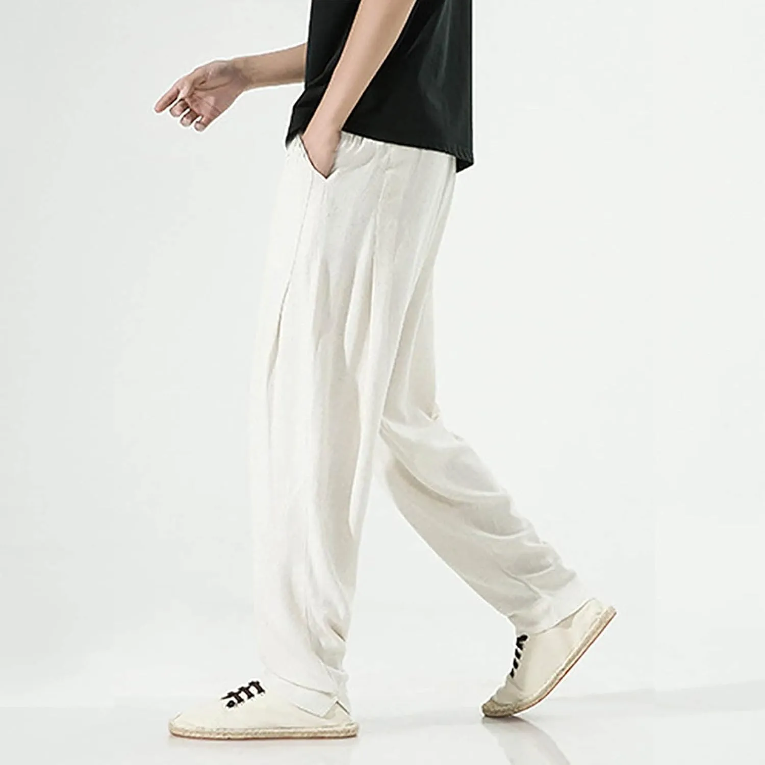 FZVYD Mens Cargo Pants Mens Joggers Cargo Pants Fashion Casual Sweatpants Work Pants Drawstring Loose Trousers with Pockets