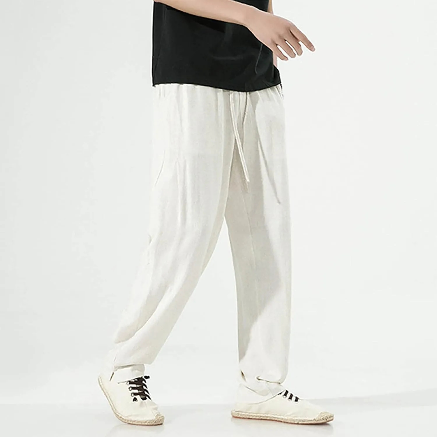 FZVYD Mens Cargo Pants Mens Joggers Cargo Pants Fashion Casual Sweatpants Work Pants Drawstring Loose Trousers with Pockets