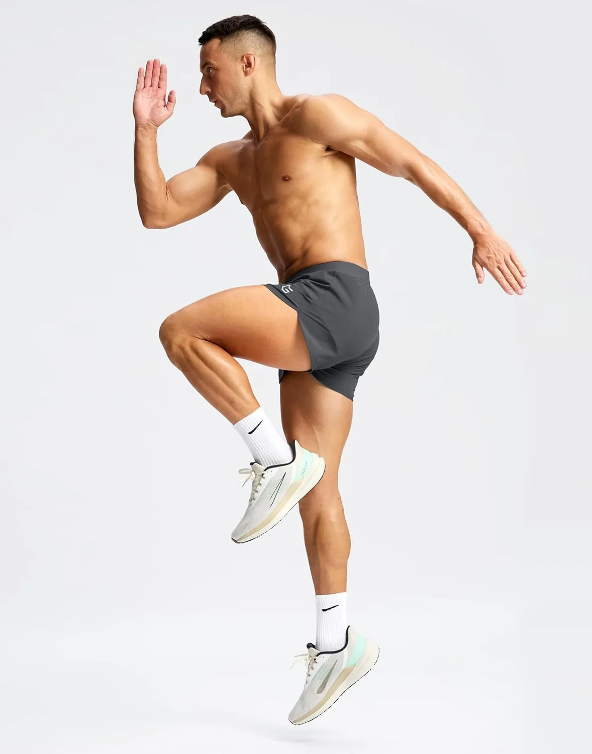 G Gradual Running Shorts for Men 3 Inch Lighweight Quick Dry Workout Gym Athletic Jogging Shorts with Inner Key Pocket