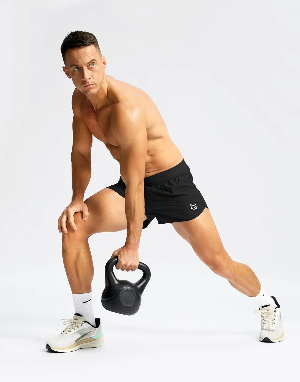 G Gradual Running Shorts for Men 3 Inch Lighweight Quick Dry Workout Gym Athletic Jogging Shorts with Inner Key Pocket