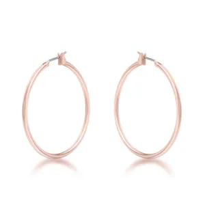 Glem Medium Rose Gold Hoop Earrings | 38mm