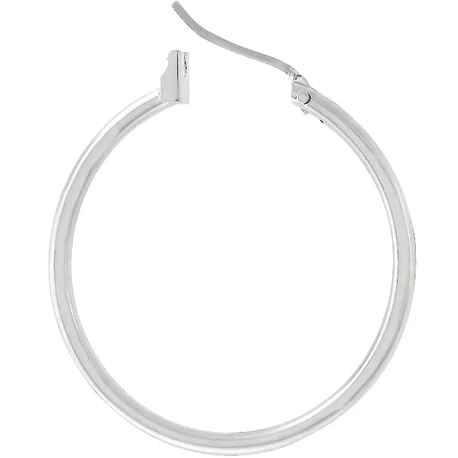 Glem Small Rose Gold Hoop Earrings | 32mm