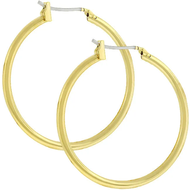 Glem Small Rose Gold Hoop Earrings | 32mm