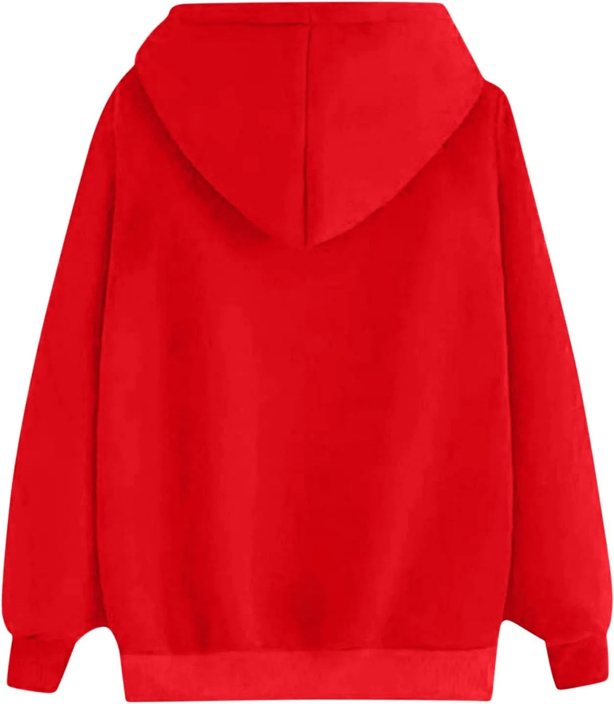 Heart Graphic Hoodie Women Casual Pullover Sweatshirt Drawstring Pocket Relaxed Long Sleeve Soft Streetwear