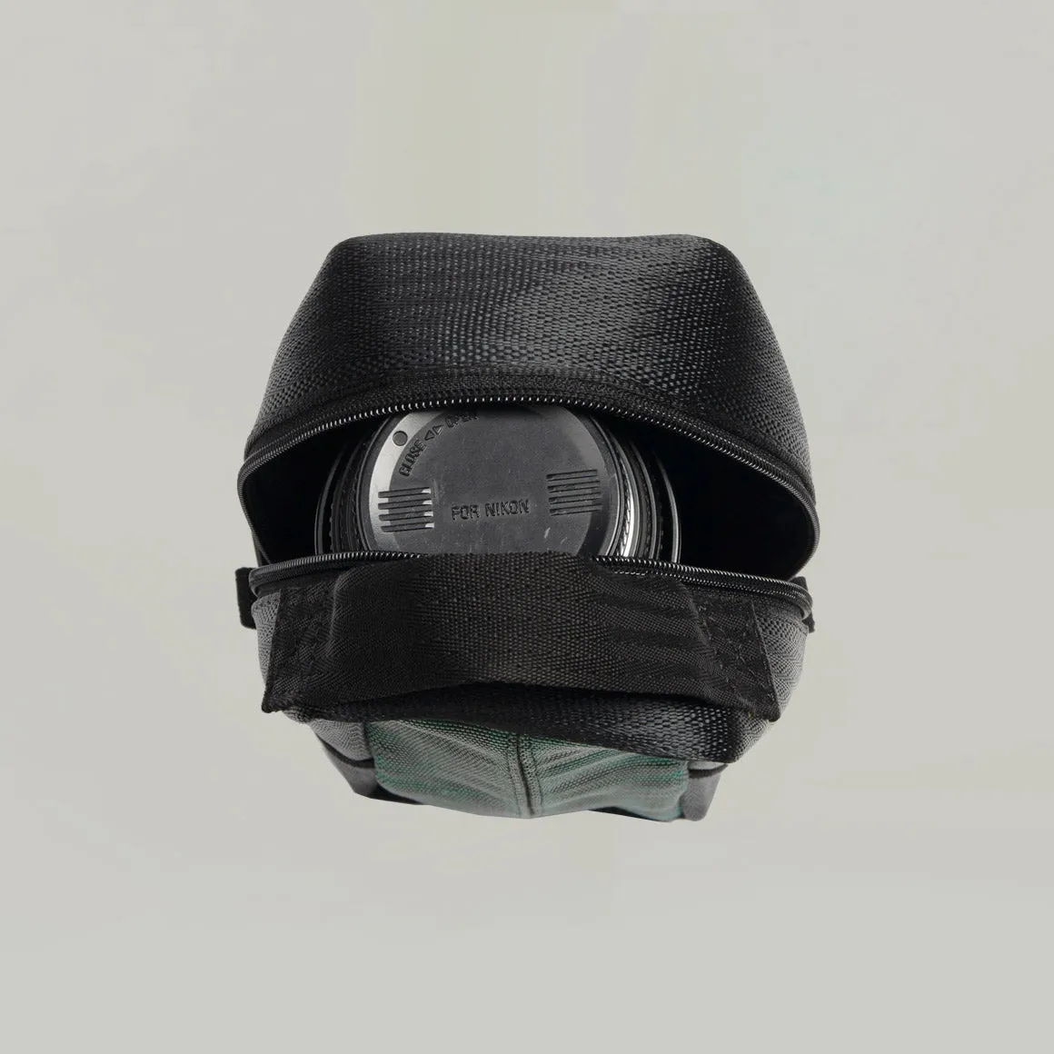 Heryana Vertical Dopp Kit in Ex-Cargo Belts and Rescued Car Seat Belts