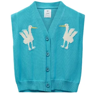 Hi Flyer Waistcoat in Turquoise by Wynken
