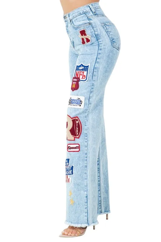 High Rise Brook Varsity Light Wash Jeans