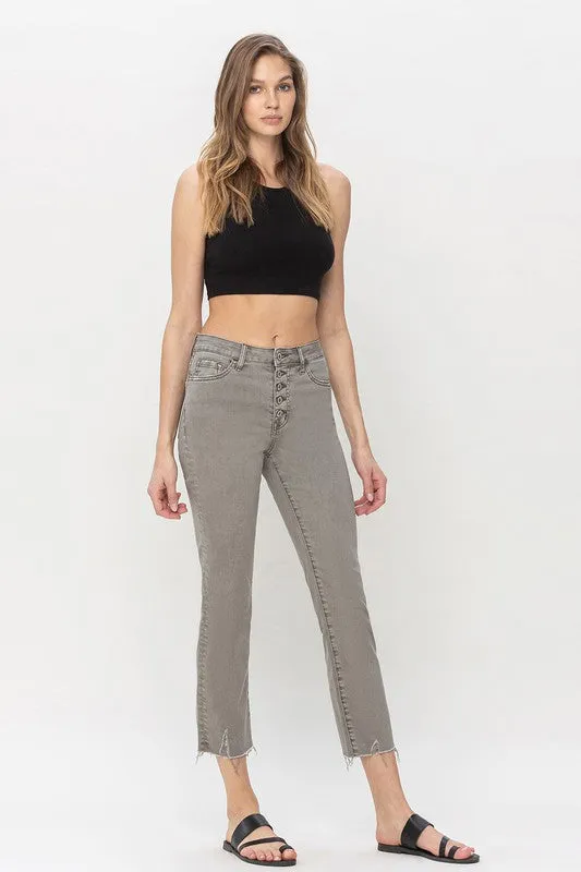 High Rise Slim Straight Leg Jeans