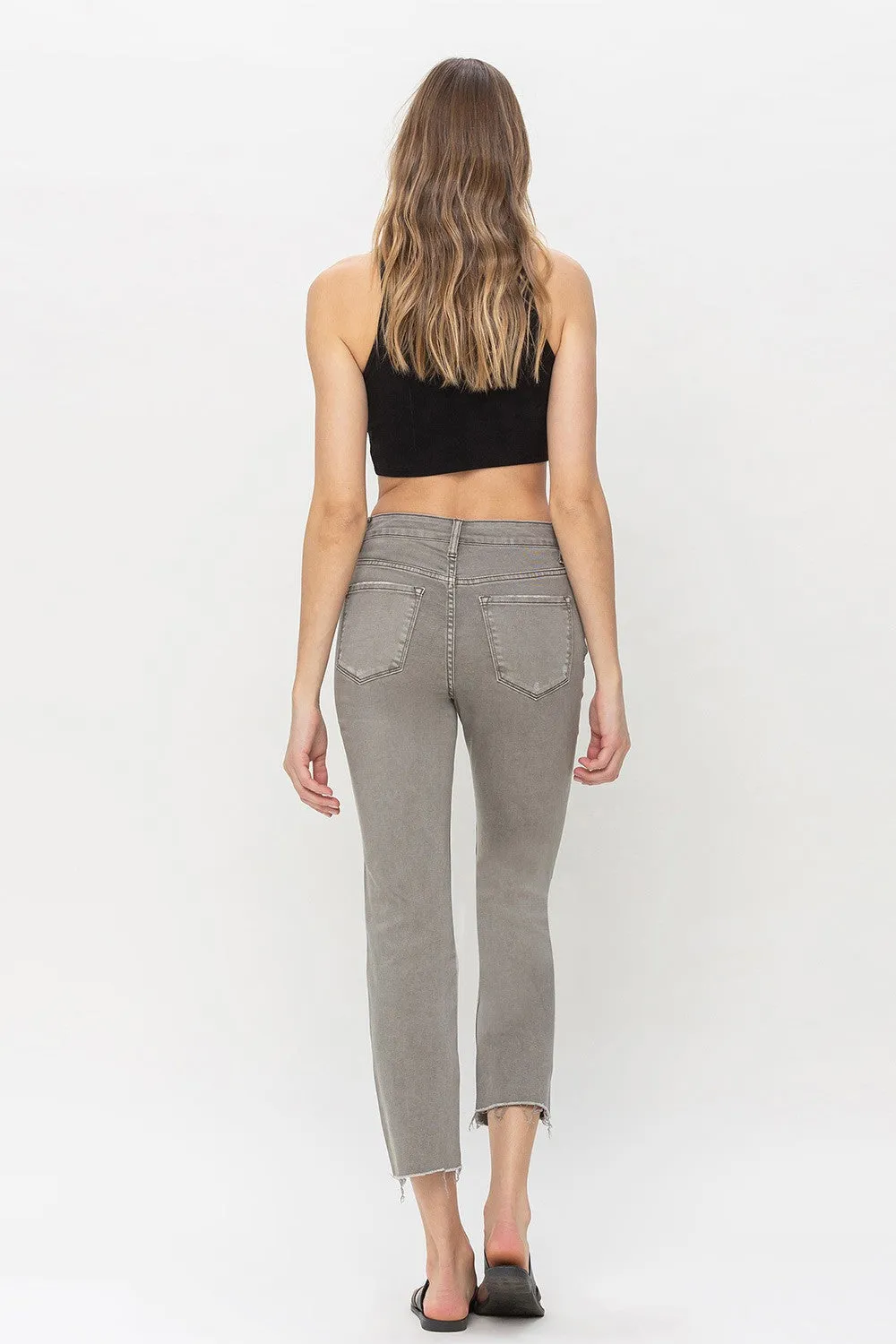 High Rise Slim Straight Leg Jeans