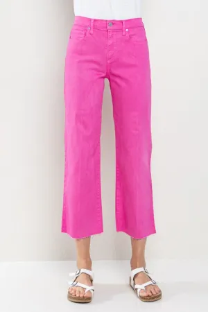 High Rise Straight Leg Jeans- Crop
