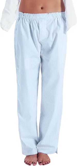 HOXIJIA Women Casual Striped Print Long Pants Elastic High Waist Loose Fit Straight Wide Leg Trousers Y2K Streetwear
